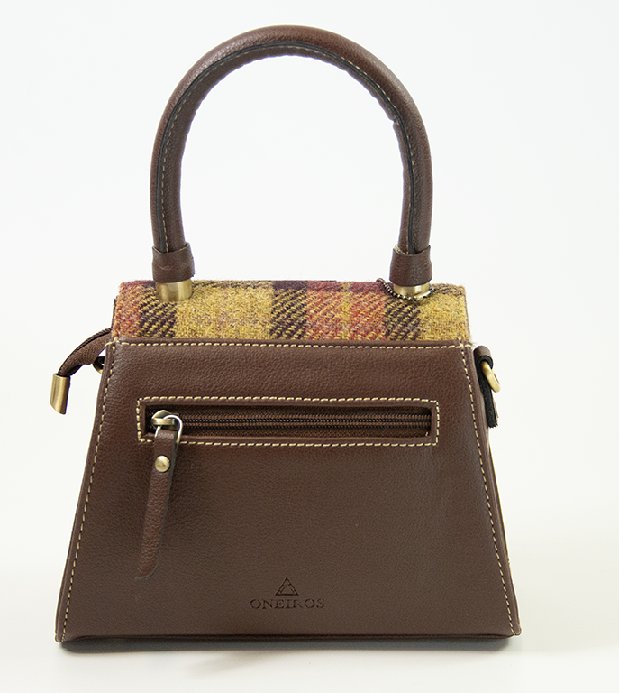 Harris Tweed Small Satchel Bag DPX-07/Brown