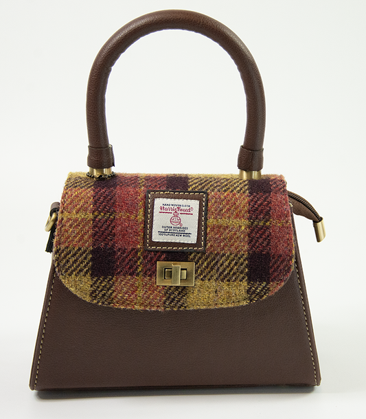 Harris Tweed Small Satchel Bag DPX-07/Brown