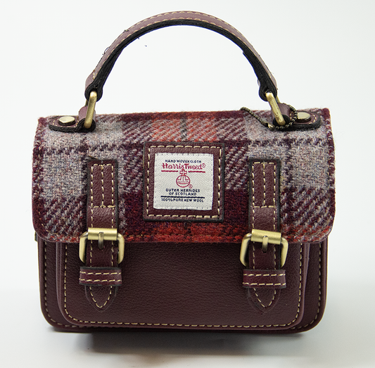 Harris Tweed  Baby Satchel Bag DPX-05/Maroon