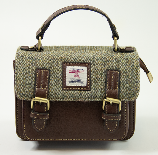 Harris Tweed Mini Satchel Bag 13/Brown