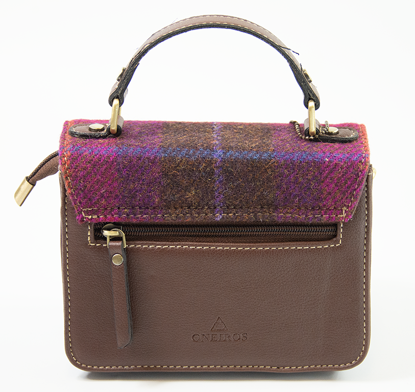 Harris Tweed Mini Satchel Bag 1/Brown