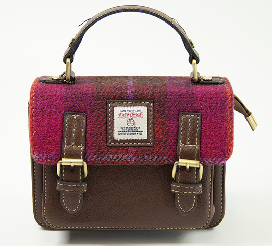 Harris Tweed Mini Satchel Bag 1/Brown
