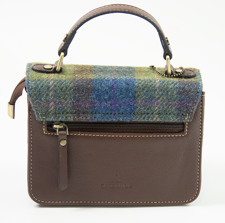 Harris Tweed Mini Satchel Bag 30/Brown