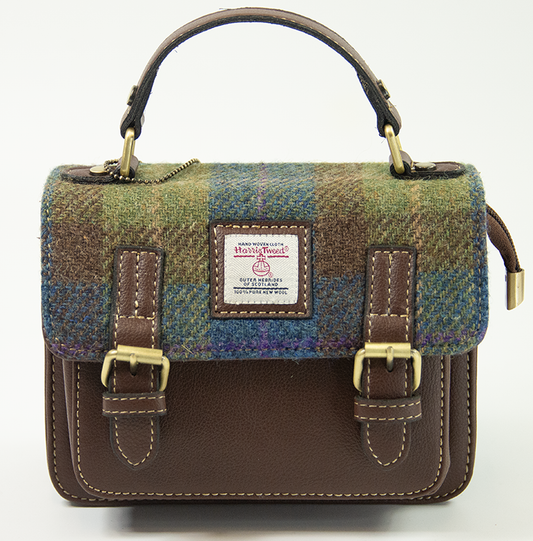 Harris Tweed Mini Satchel Bag 30/Brown