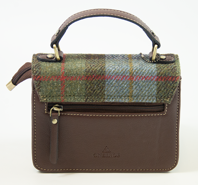 Harris Tweed Mini Satchel Bag 4/Brown