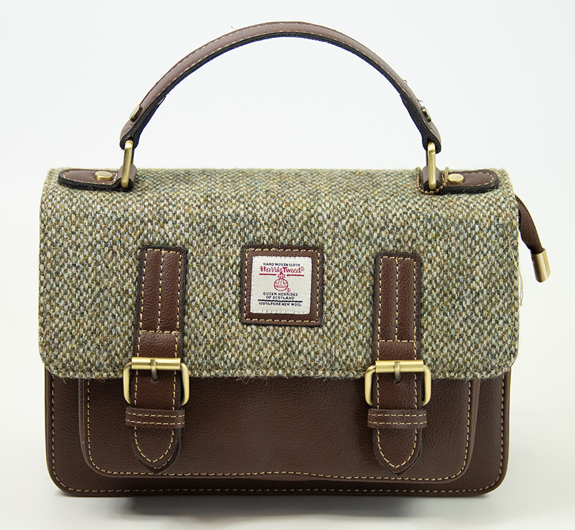 Harris Tweed Medium Satchel Bag 13/Brown