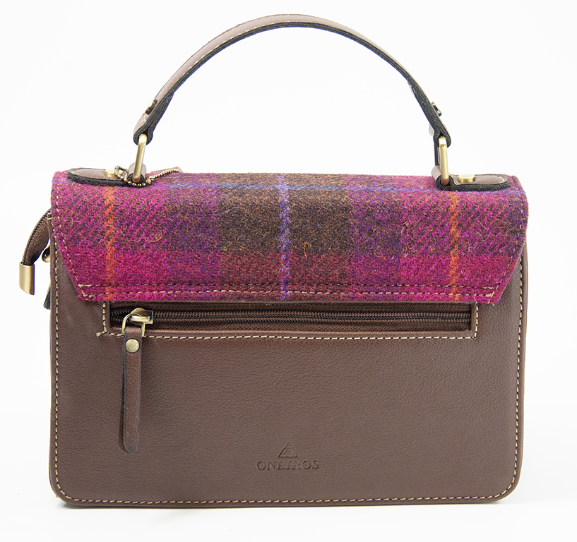 Harris Tweed Medium Satchel Bag 1/Brown