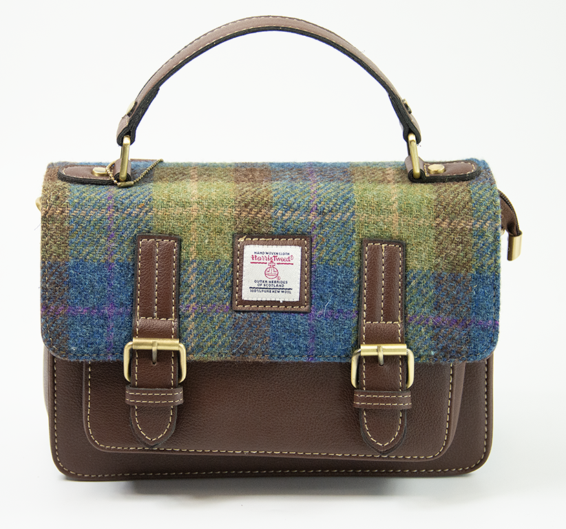 Harris Tweed Medium Satchel Bag 30/Brown