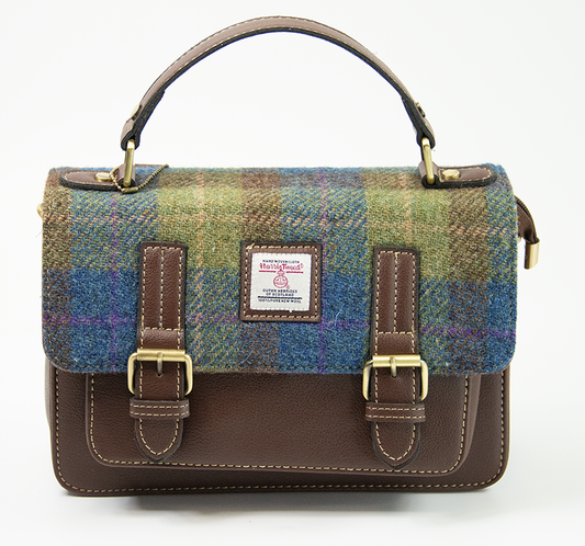 Harris Tweed Medium Satchel Bag 30/Brown