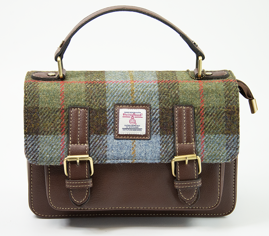 Harris Tweed Medium Satchel Bag 4/Brown