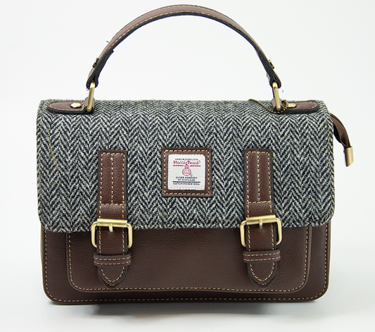 Harris Tweed Medium Satchel Bag 5/Brown