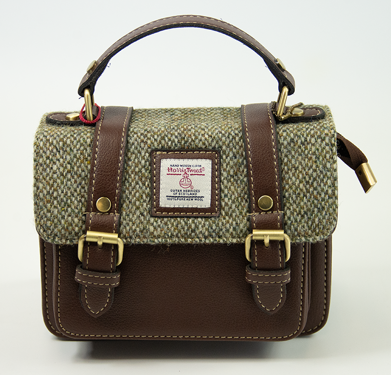 Harris Tweed Baby Satchel Bag 13/Brown