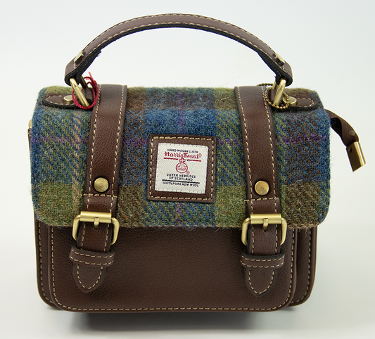 Harris Tweed Baby Satchel Bag 30/Brown