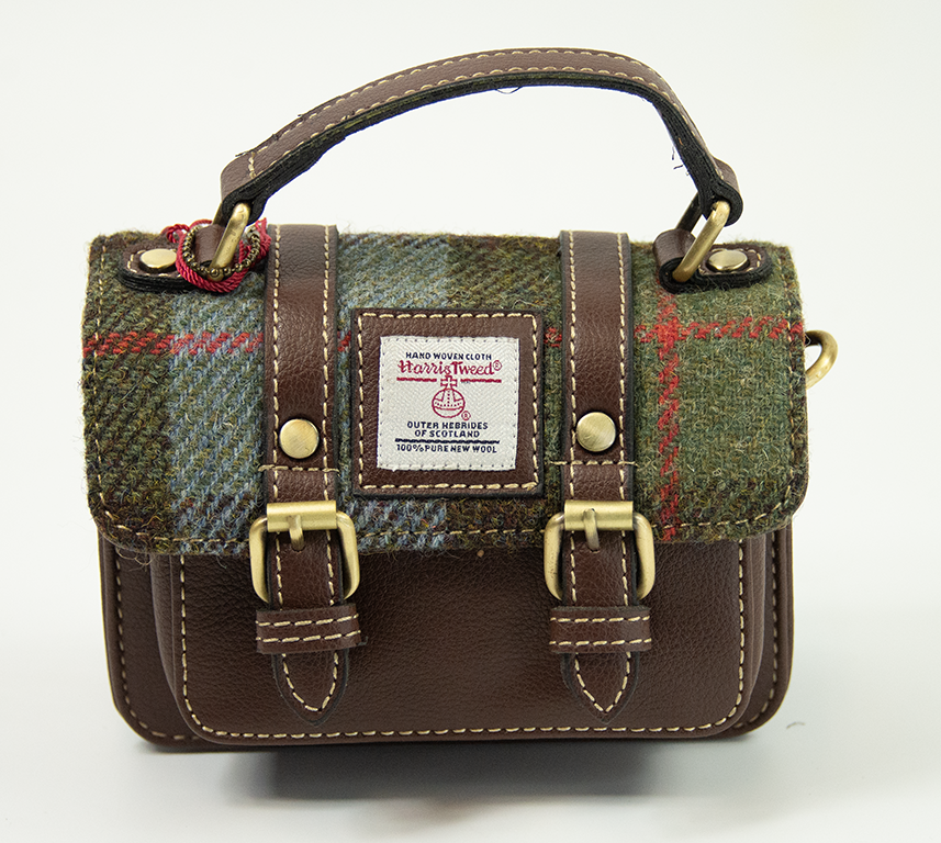 Harris Tweed Baby Satchel Bag 4/Brown
