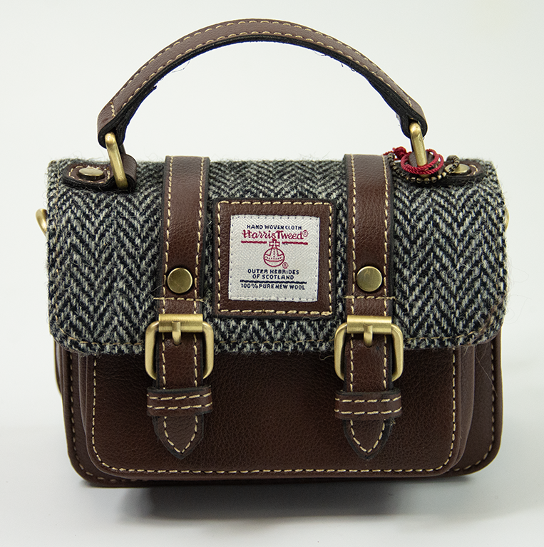 Harris Tweed Baby Satchel Bag 5/Brown