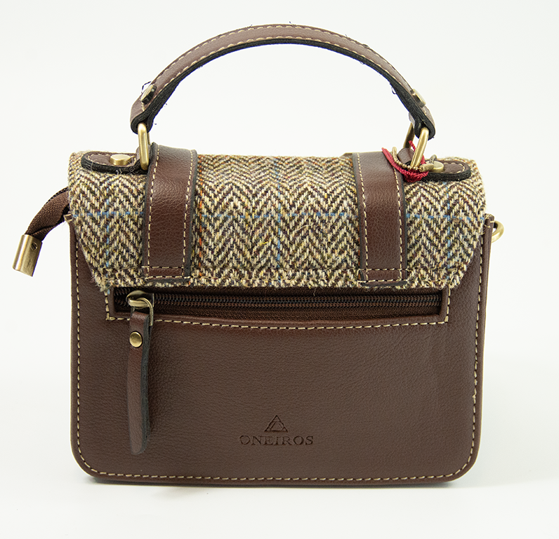 Harris Tweed Baby Satchel Bag 7/Brown
