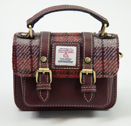 Harris Tweed Baby Satchel Bag DPX-05/Maroon