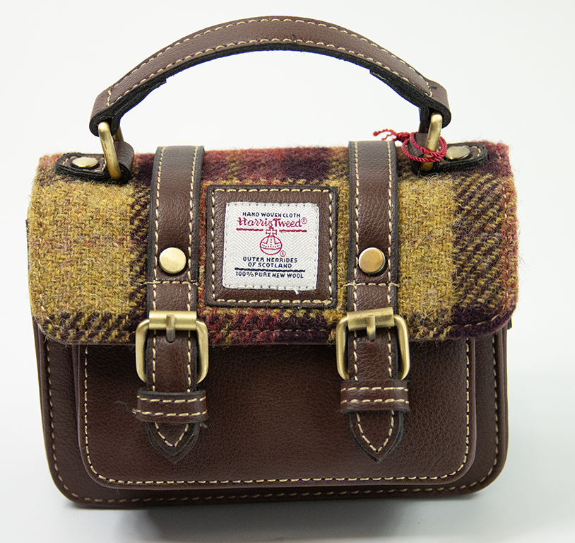 Harris Tweed Baby Satchel Bag DPX-07/Brown