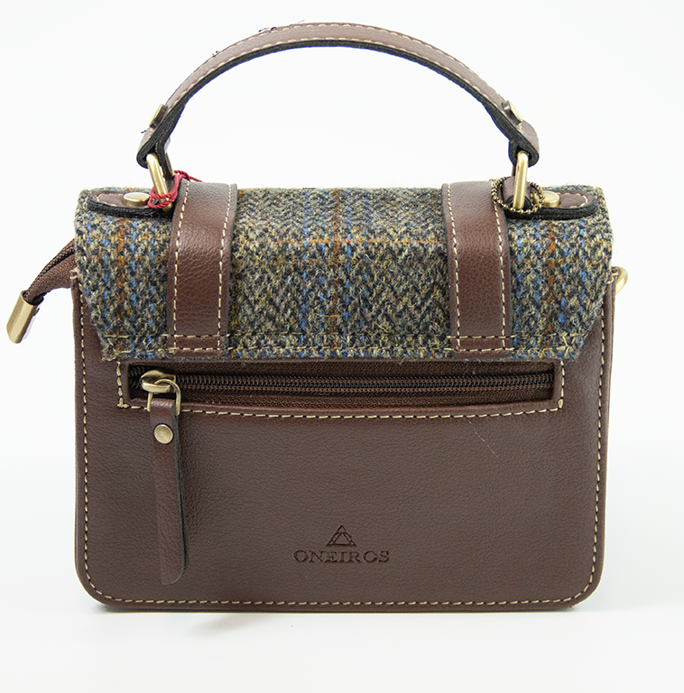 Harris Tweed Mini Satchel Bag 11/Brown