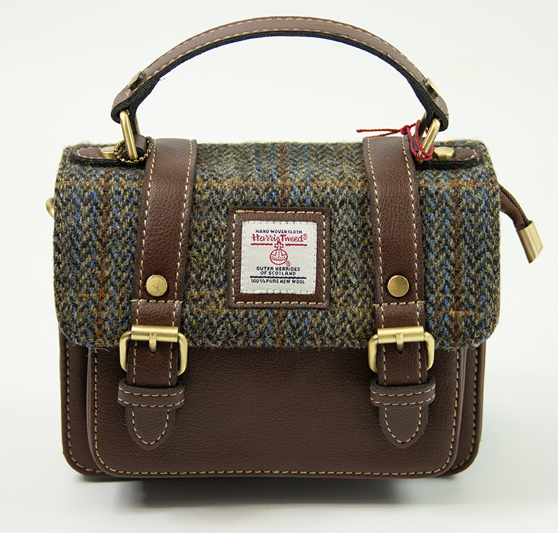 Harris Tweed Mini Satchel Bag 11/Brown