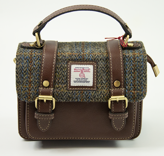 Harris Tweed Mini Satchel Bag 11/Brown