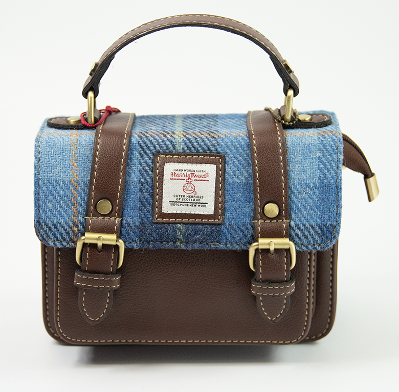 Harris Tweed Mini Satchel Bag 2/Brown