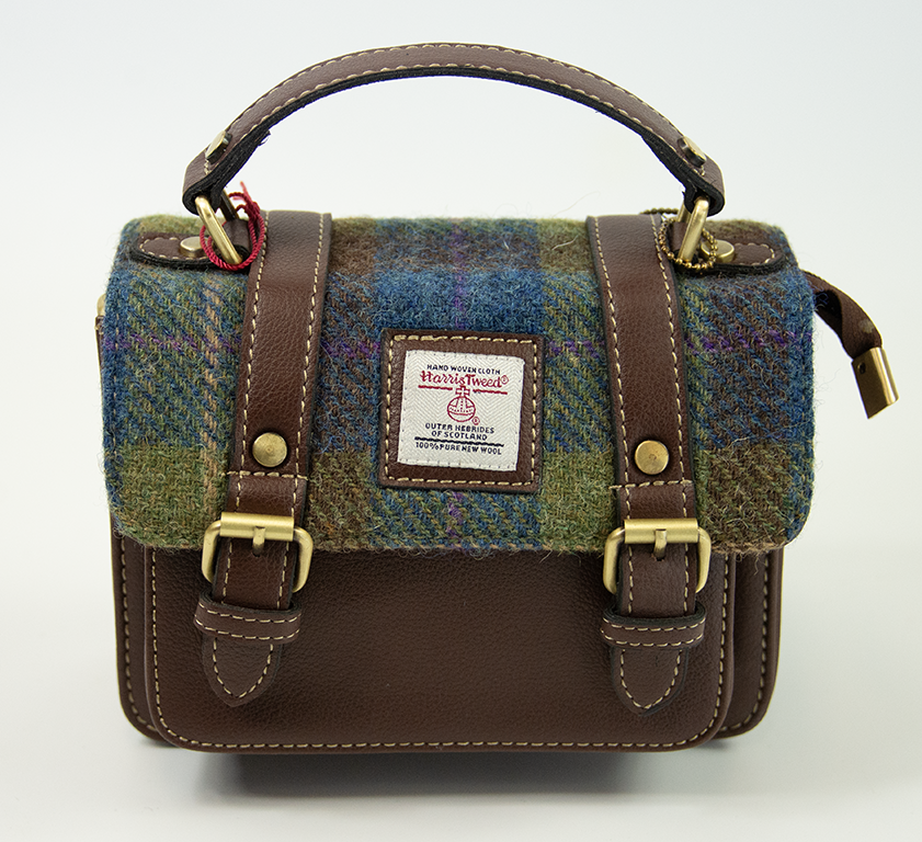 Harris Tweed Mini Satchel Bag 30/Brown