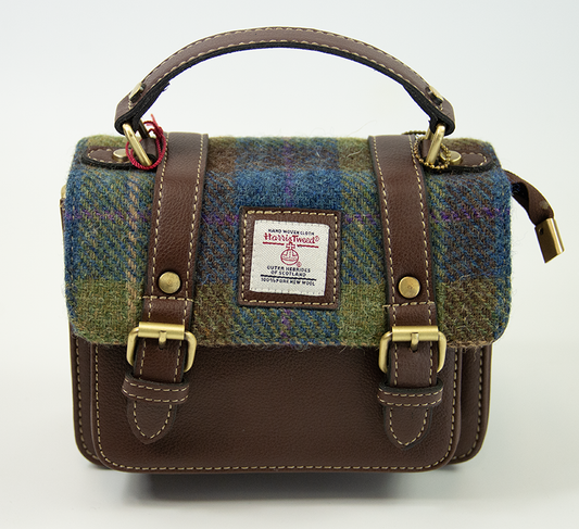 Harris Tweed Mini Satchel Bag 30/Brown