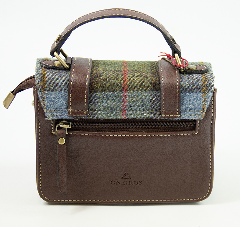 Harris Tweed Mini Satchel Bag 4/Brown