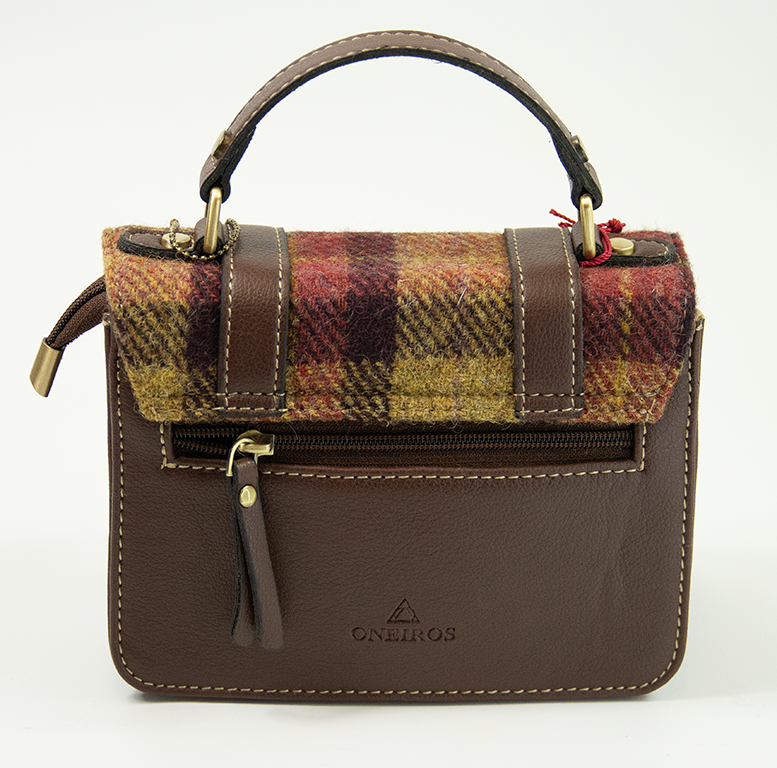 Harris Tweed Mini Satchel Bag DPX-07/Brown