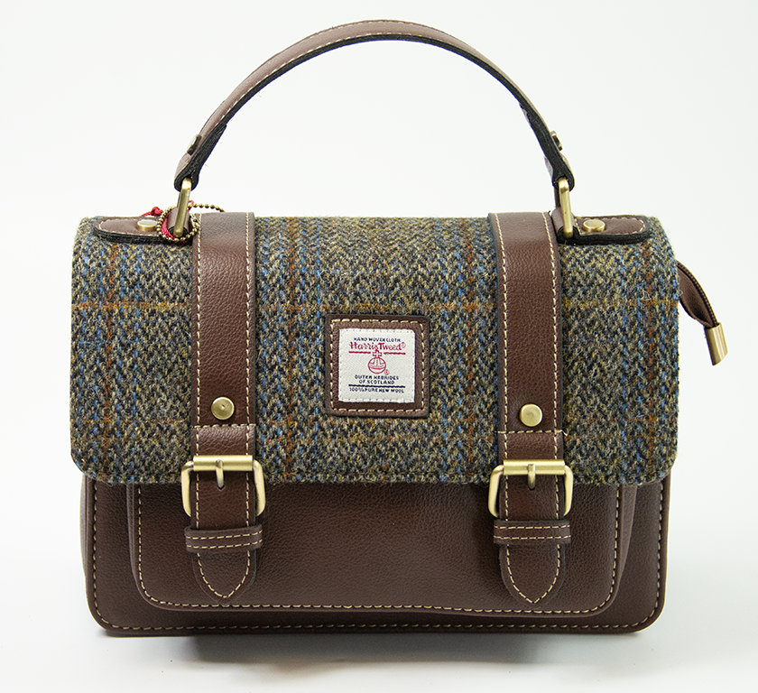 Harris Tweed Medium Satchel Bag 11/Brown