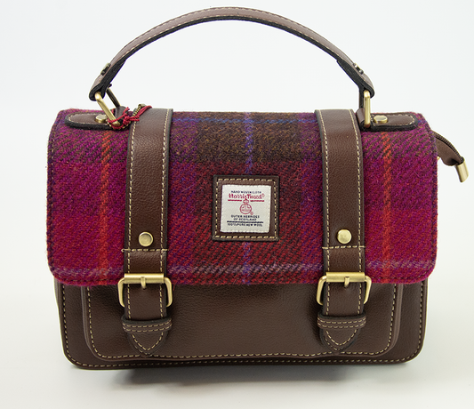 Harris Tweed Medium Satchel Bag 1/Brown