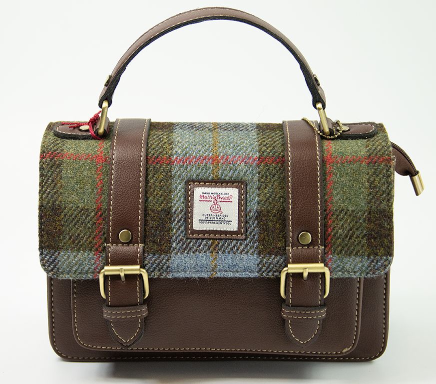 Harris Tweed Medium Satchel Bag 4/Brown