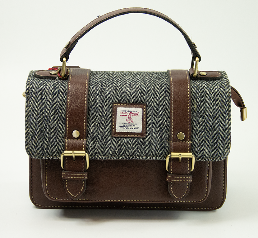Harris Tweed Medium Satchel Bag 5/Brown