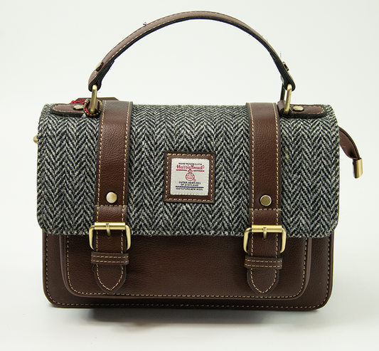 Harris Tweed Medium Satchel Bag 5/Brown