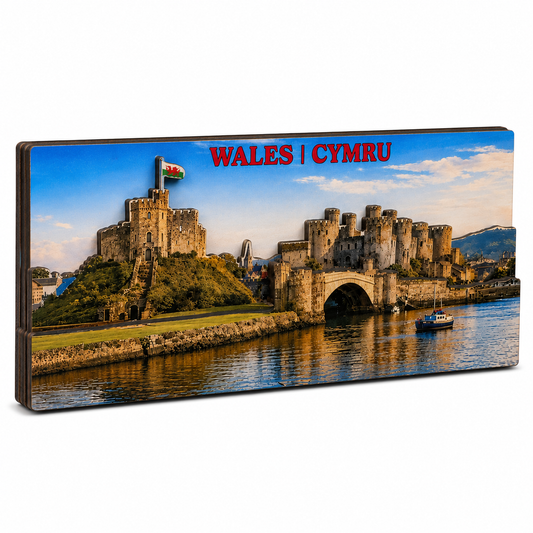 Wales Cymru Castle Rectangular MDF Magnet