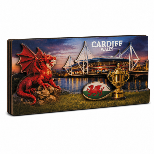 Cardiff Millenium Rugby Rectangular MDF Magnet