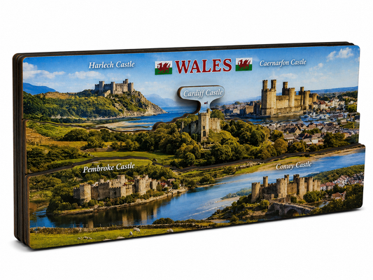 Wales Welsh Castles Rectangular MDF Magnet