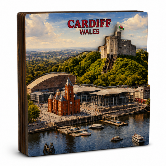 Cardiff Bay Square MDF Magnet
