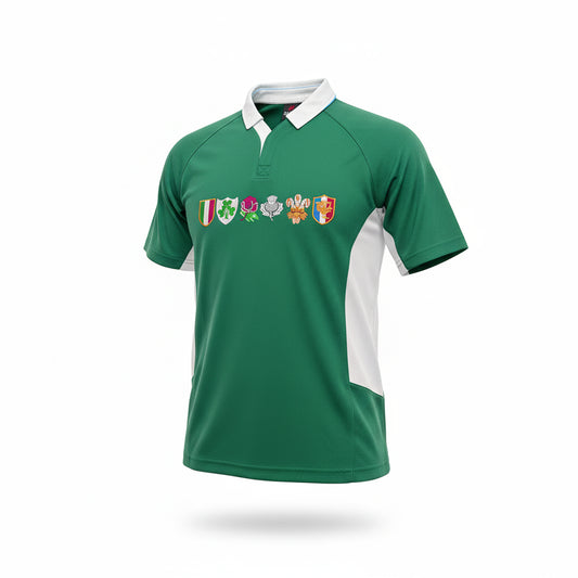 Six Nations Cooldry Irish Green Rugby Shirt