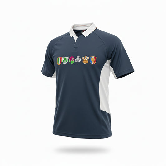 Six Nations Cooldry Scottish Navy Rugby Shirt