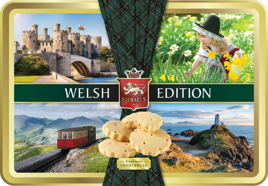 Stewarts' Tartan - Welsh Edition Shortbread Tin - 150g