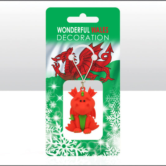 Wales Dragon Xmas Hanging Decoration