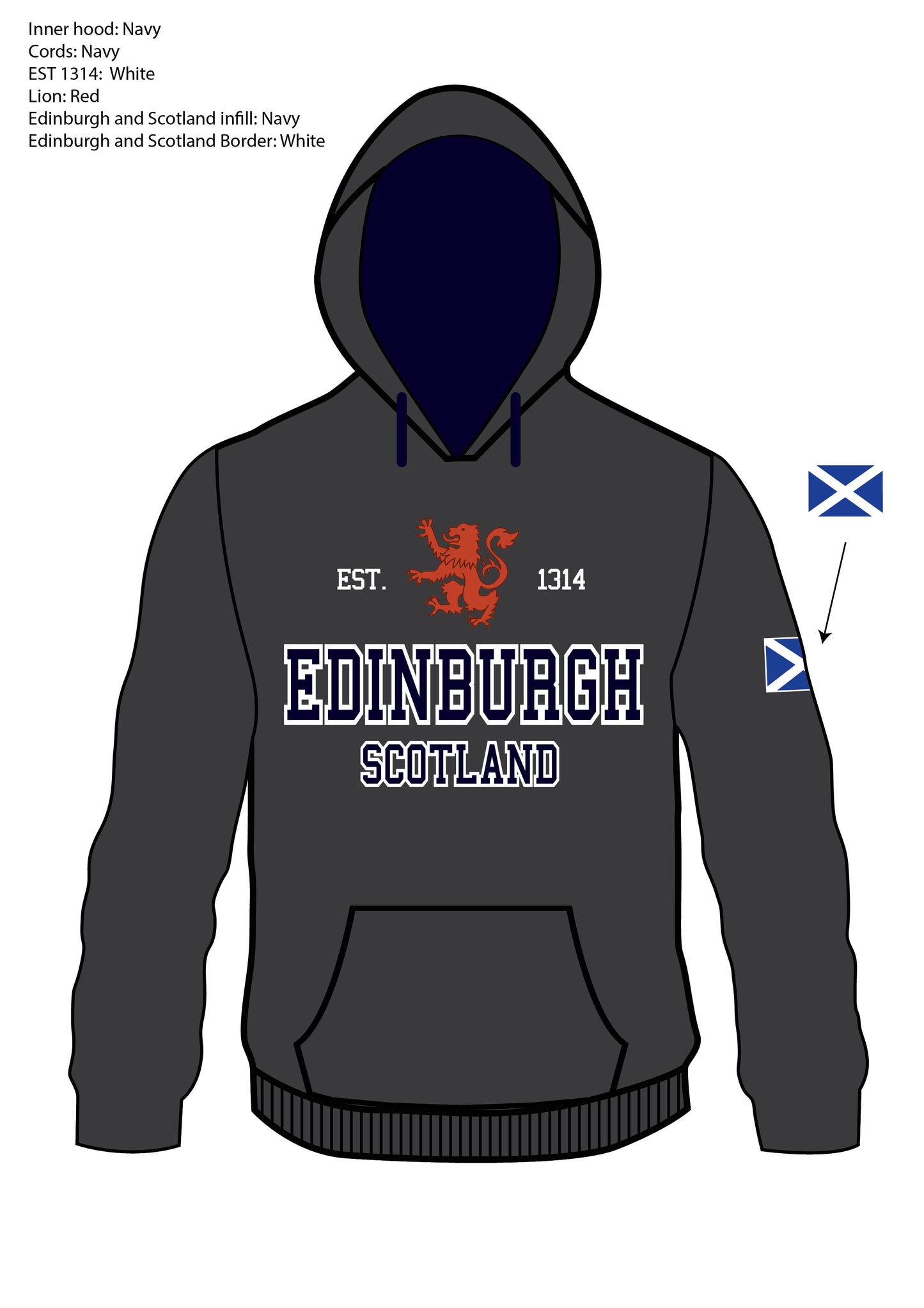 Scotland Est 1314 Edinburgh Hoodie