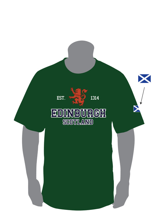 Scotland Est 1314 Edinburgh Applique T-Shirt