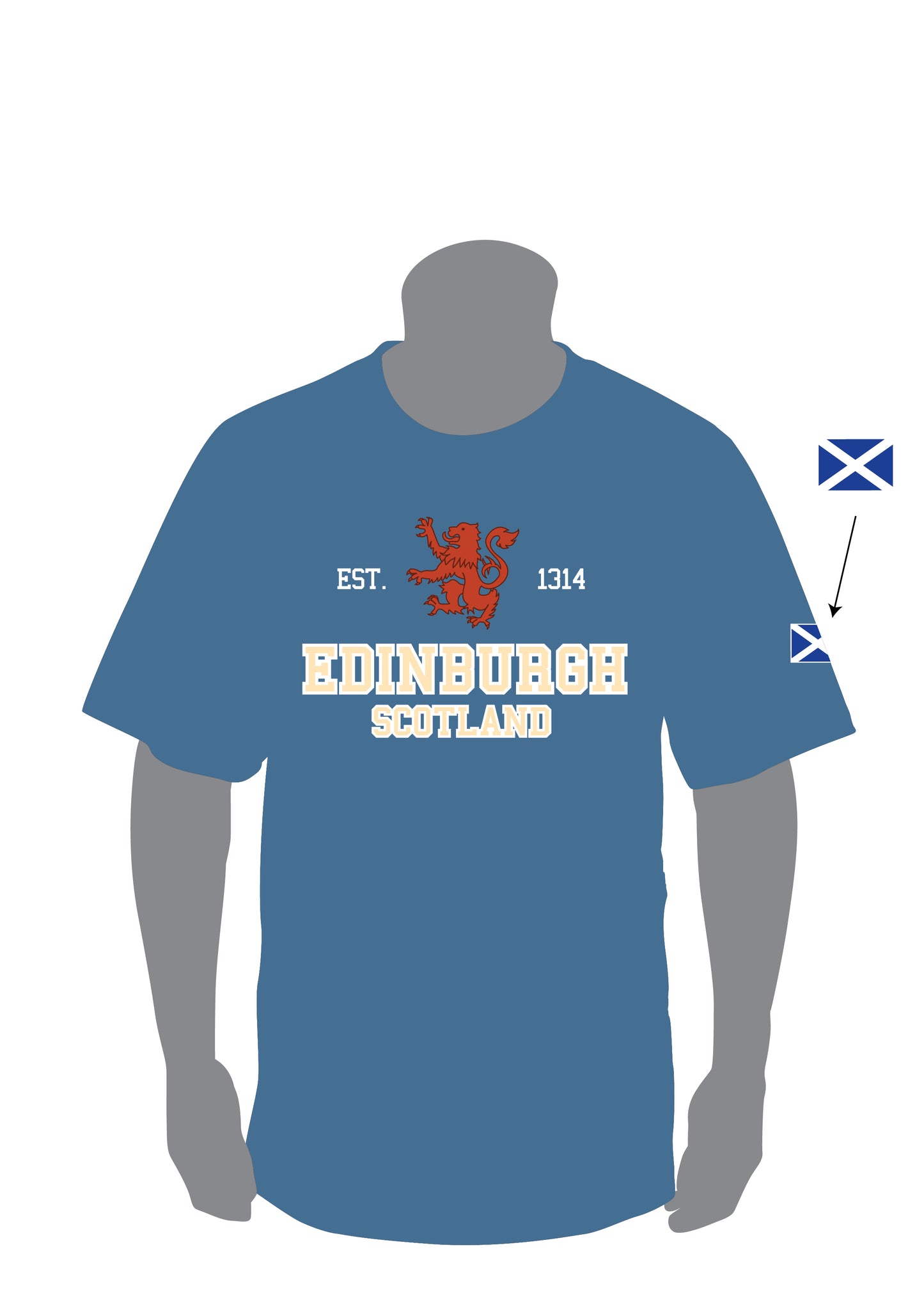 Scotland Est 1314 Edinburgh Applique T-Shirt