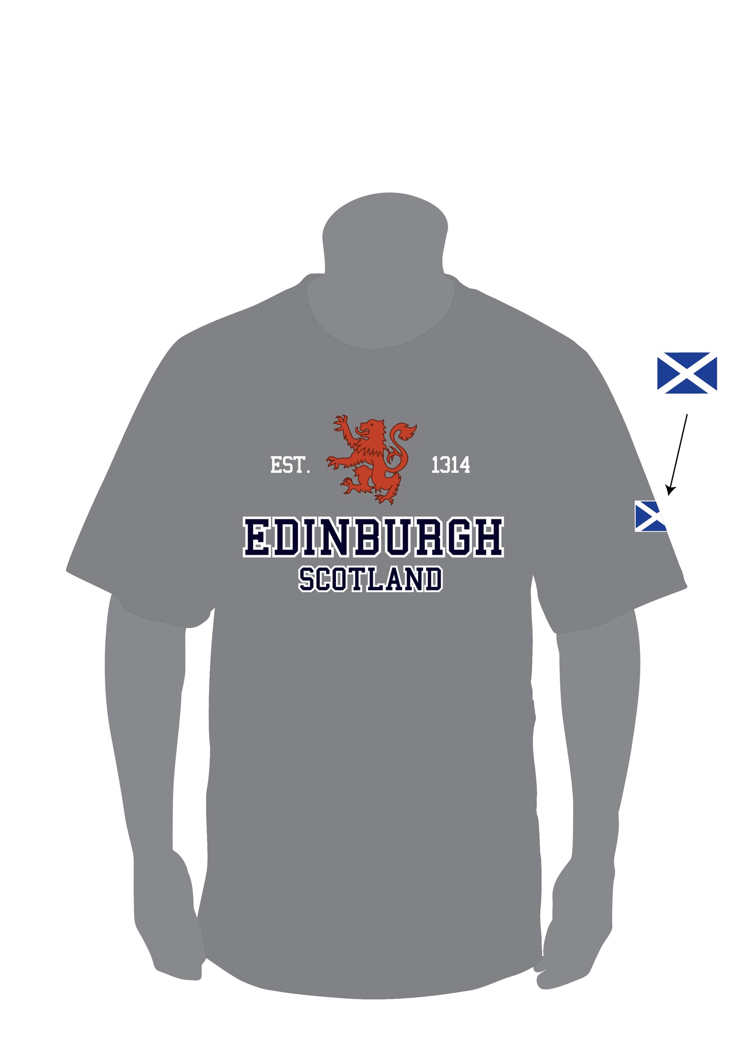 Scotland Est 1314 Edinburgh Applique T-Shirt