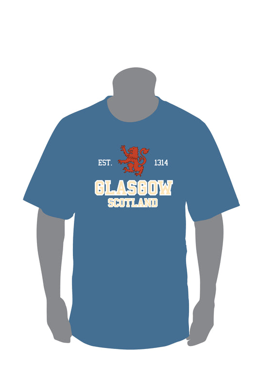 Scotland Est 1314 Glasgow Applique T-Shirt