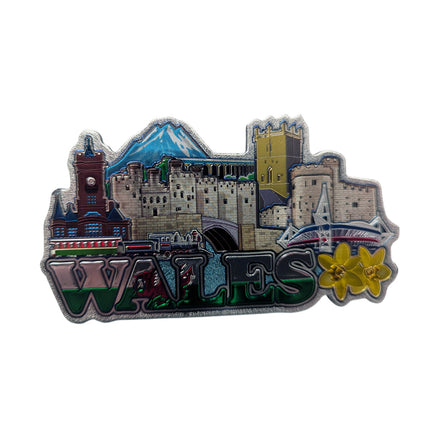 Wales Iconic Landmarks Foil Magnet