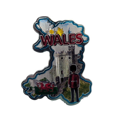 Wales Map Foil Magnet